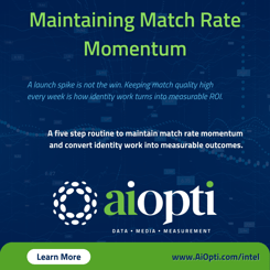 Maintaining match rate momentum — five step routine to keep identity recognition high and convert into ROI